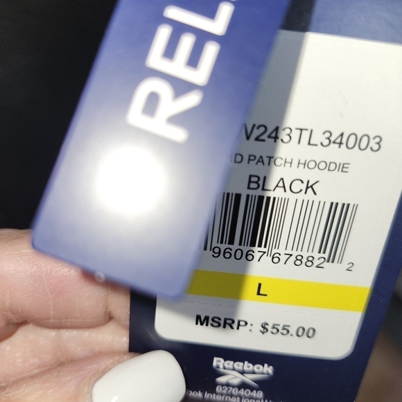 NWT Reebok womens Black hoodie - Picture 3 of 3
